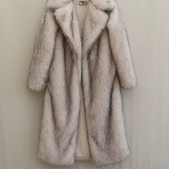 Men's fur coat winter warm mink long big fur collar casual plus size - Picture 4 of 7